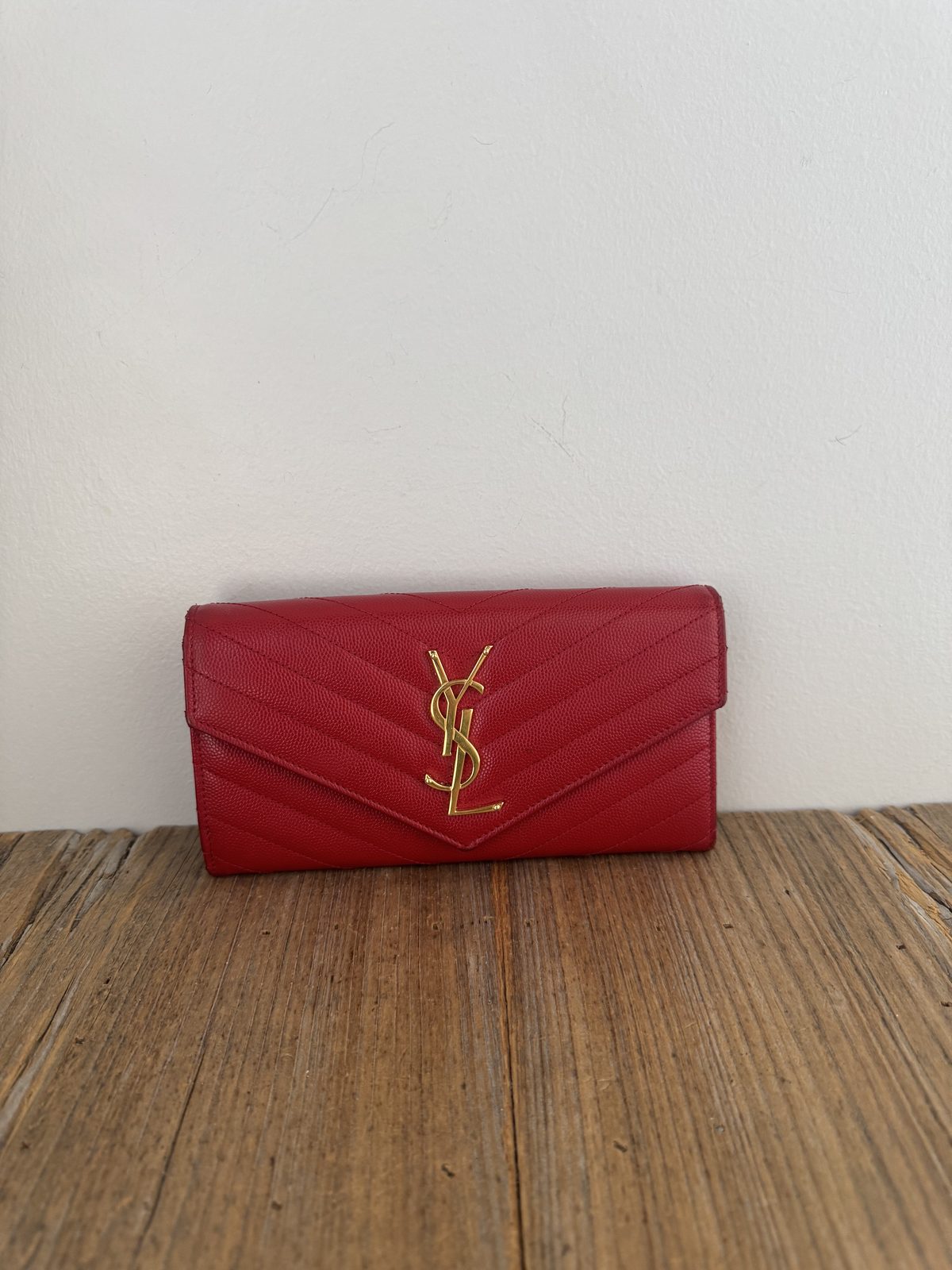 YSL Red Cassandre Wallet