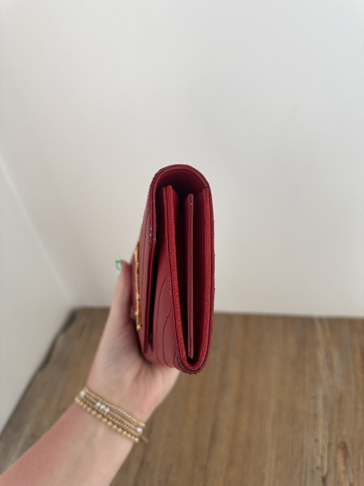 YSL Red Cassandre Wallet