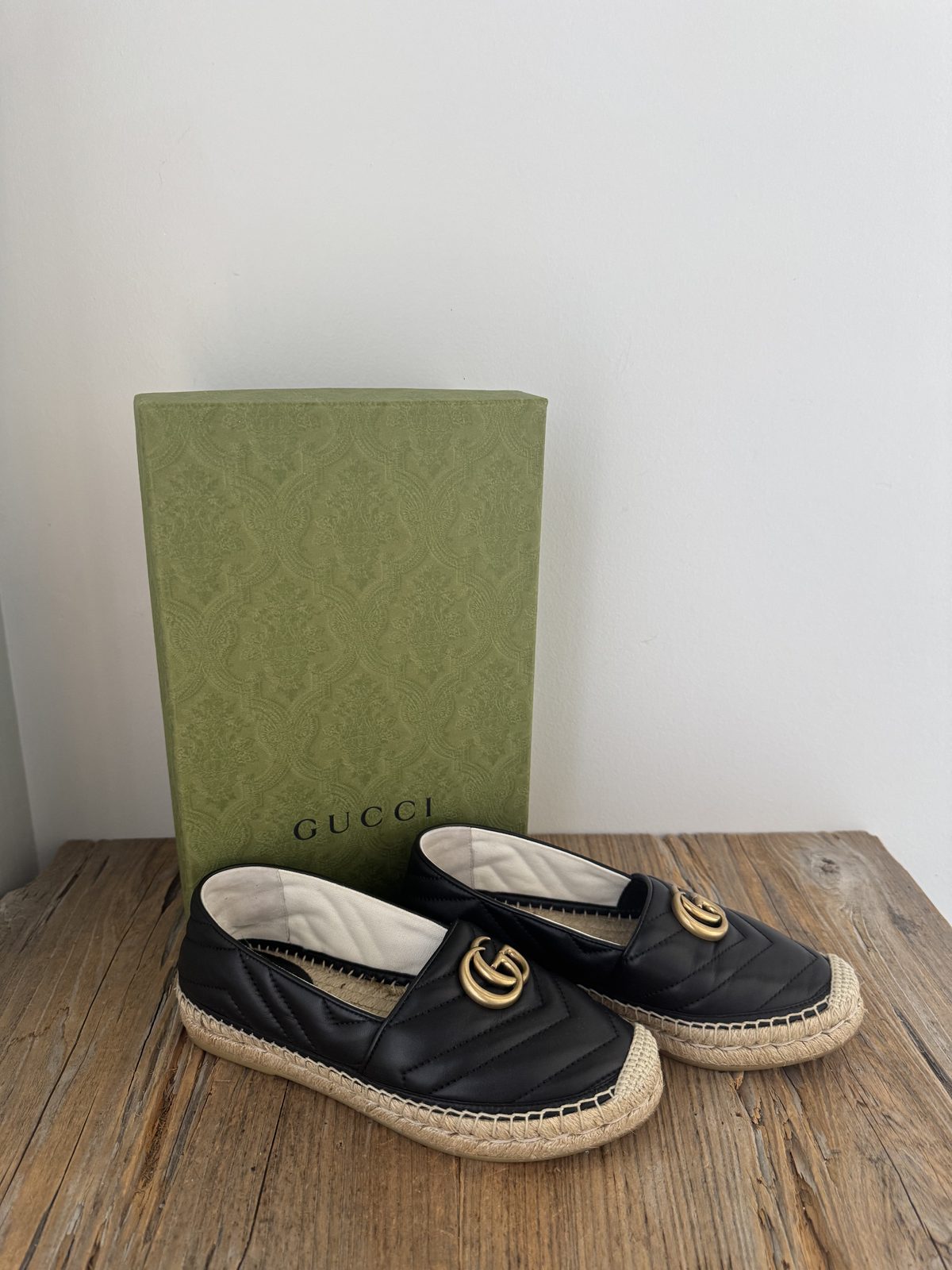 Gucci Pilar GG Matelasse Espadrille Size 36.5