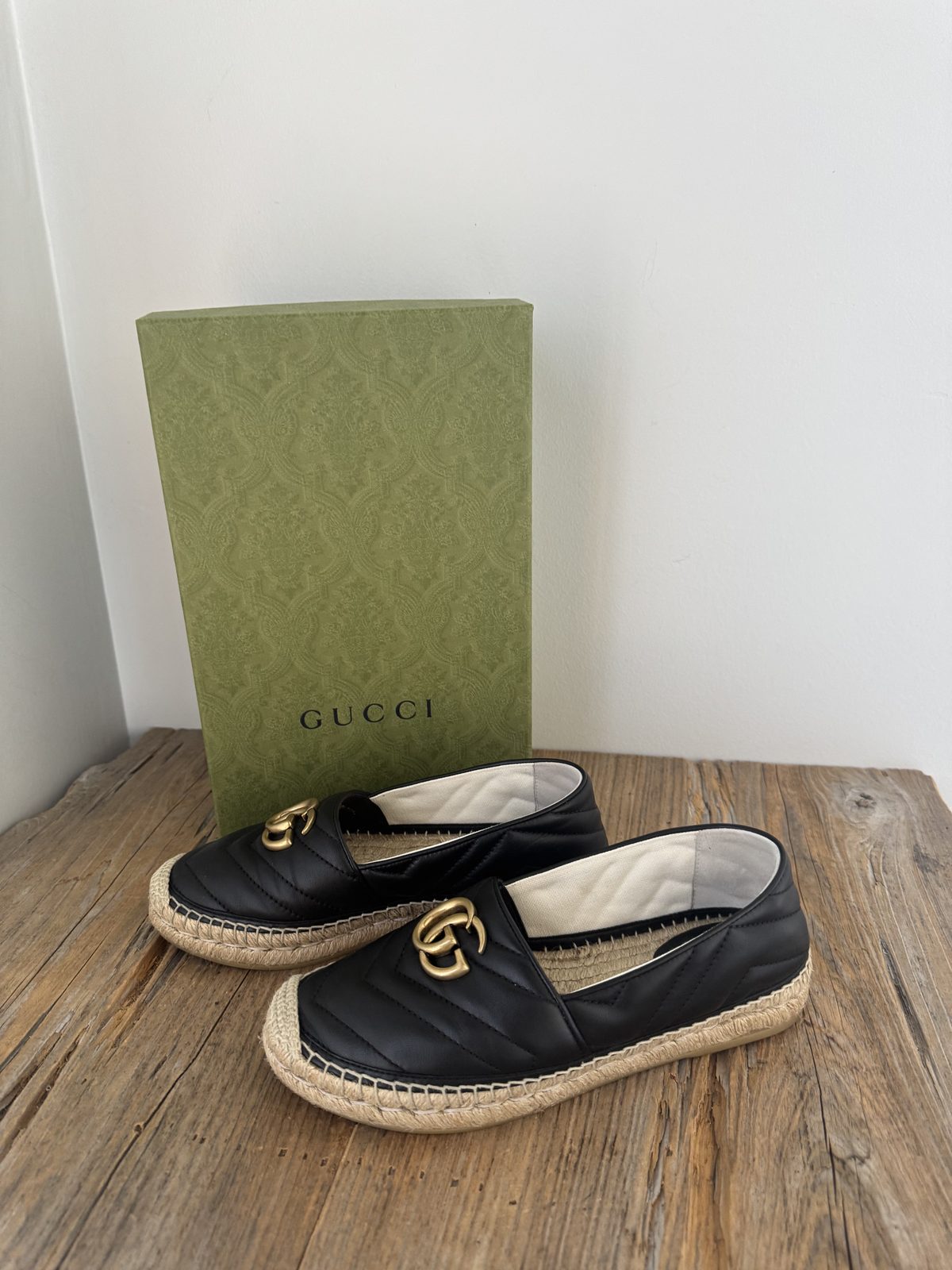 Gucci Pilar GG Matelasse Espadrille Size 36.5