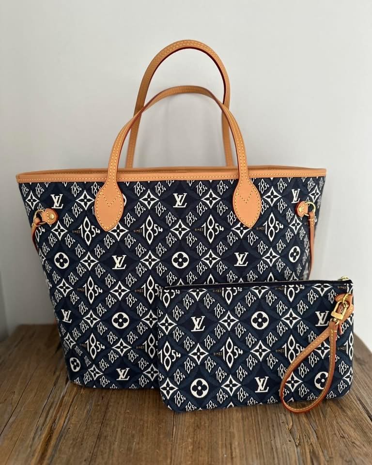 NEVERFULL MM MONOGRAM JACQUARD SINCE 1854 WITH POUCH