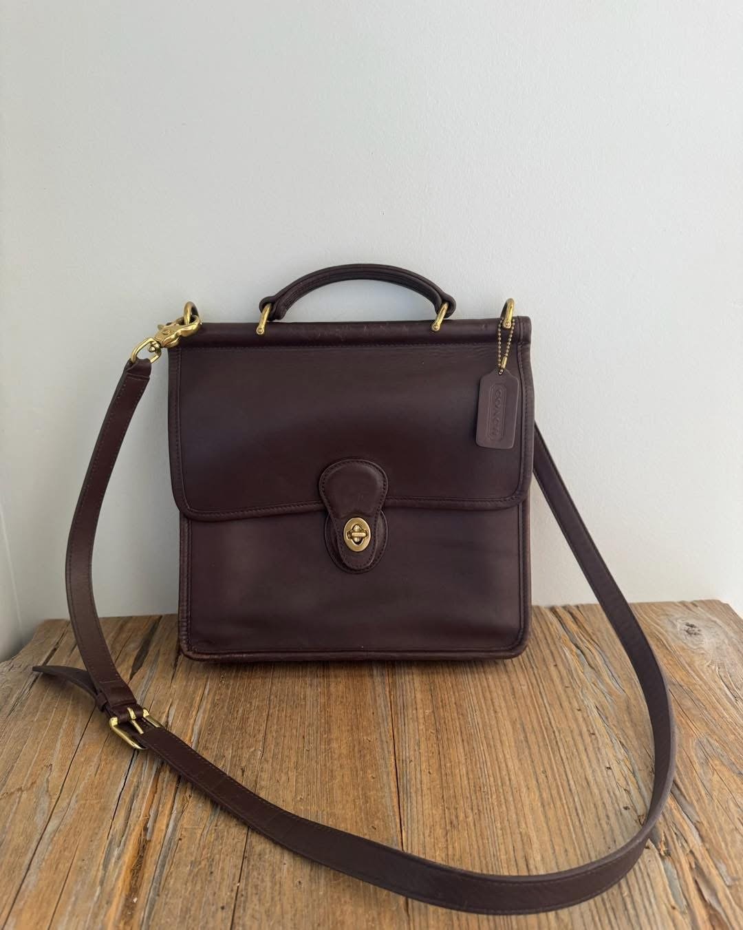 Vintage Coach Willis Bag 9927 Mahogany Brown 2002 Costa Rica