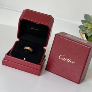 Cartier Love Ring 3 Diamonds Yellow Gold 51