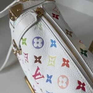Louis Vuitton LV x TM Cowhide Monogram Multicolor Side Trunk MM White