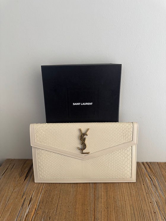 Saint Laurent Uptown Clutch in Python
