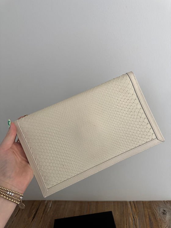 Saint Laurent Uptown Clutch in Python