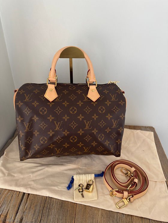 LV Monogram Speedy 30 Bandoliere