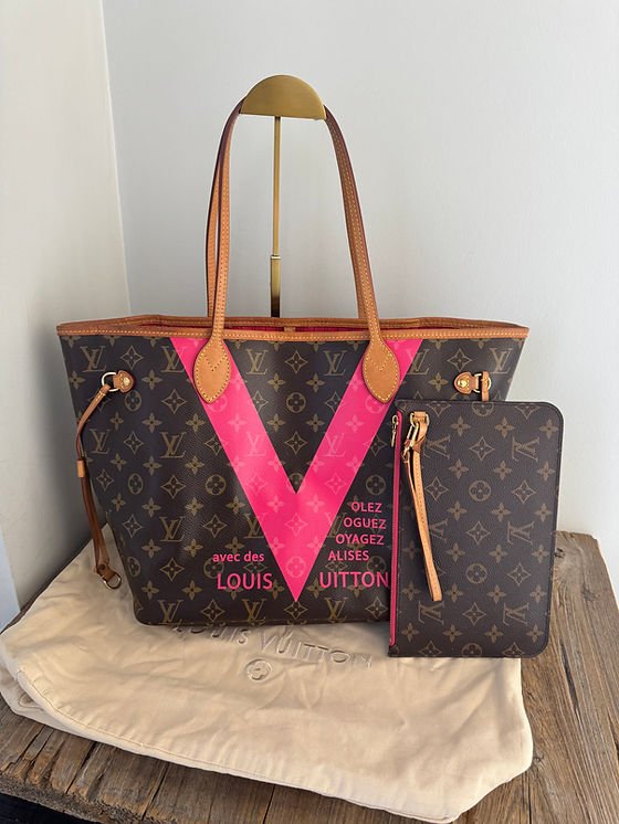 LV V Grenade Monogram Neverfull MM Set