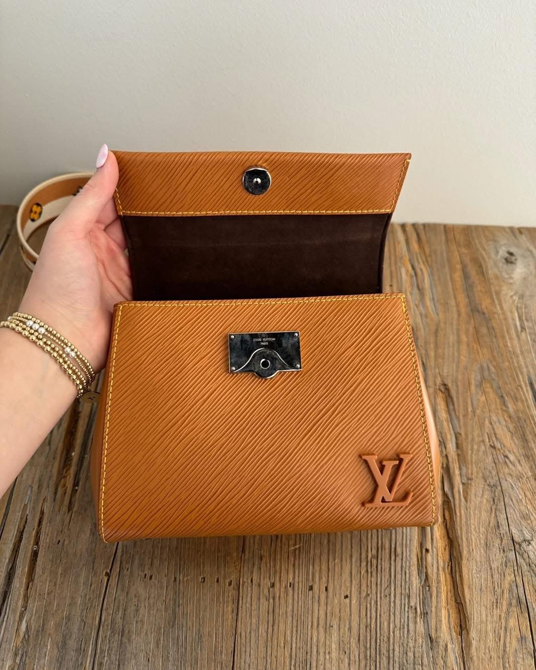 Louis Vuitton Cluny Mini Epi Leather Top Handle Bag (Gold Miel) M58931