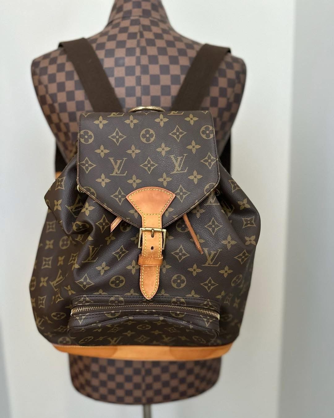 LOUIS VUITTON Monogram Coated Canvas Montsouris GM Backpack Bag