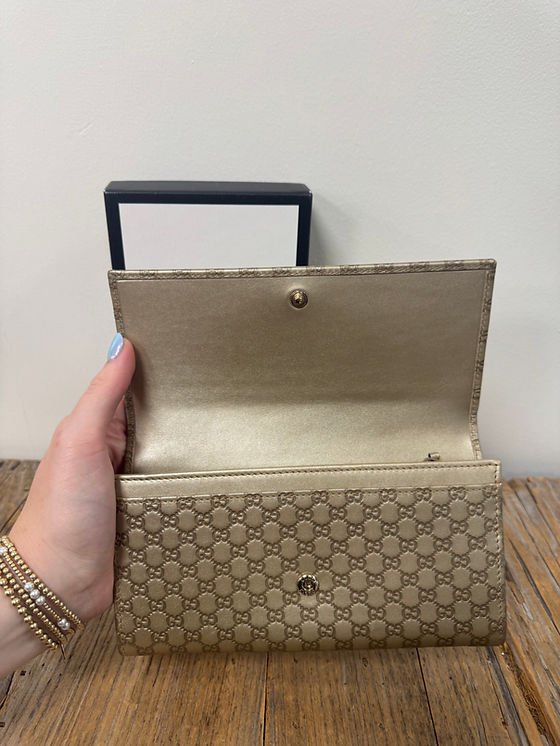 Gucci Metallic Gold Wallet