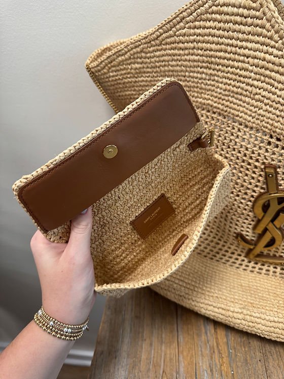 YSL ICare Maxi Tote in Raffia