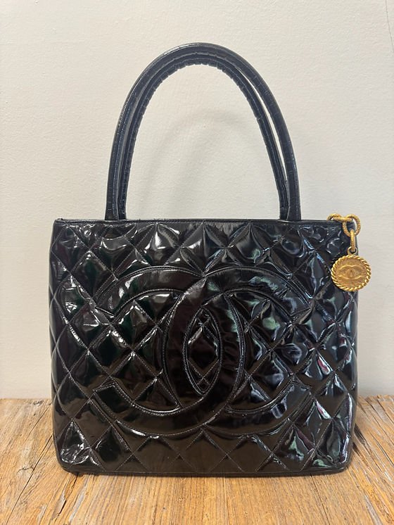 Chanel Patent Medallion Tote