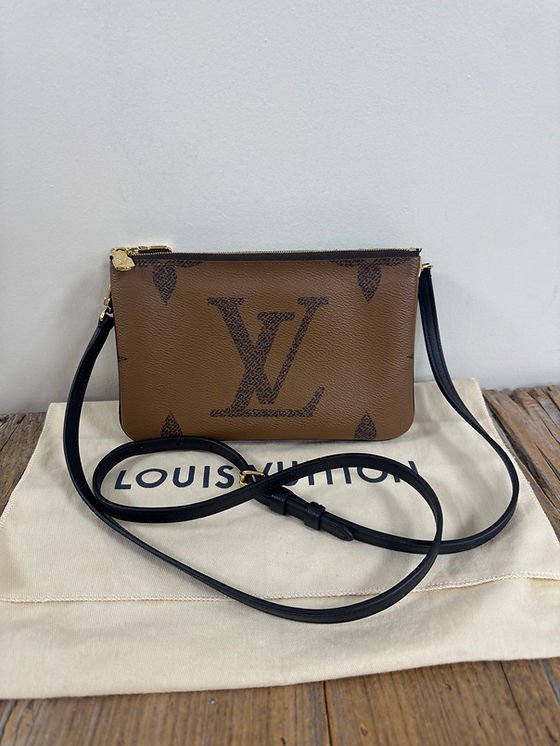LV Reverse Monogram Double Zip Pochette